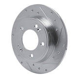 Dynamic Friction 2011-2025 Hyundai Kona Rear Right Drilled & Slotted Silver Brake Rotor by Dynamic Friction Company 631-03037R