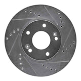 Dynamic Friction 2011-2025 Hyundai Veloster Front Right Drilled & Slotted Silver Brake Rotor by Dynamic Friction Company 631-03038R