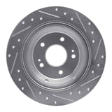 Dynamic Friction 2009-2020 Genesis G80 Rear Left Drilled & Slotted Silver Brake Rotor by Dynamic Friction Company 631-03039L