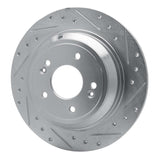 Dynamic Friction 2009-2020 Genesis G80 Rear Right Drilled & Slotted Silver Brake Rotor by Dynamic Friction Company 631-03039R
