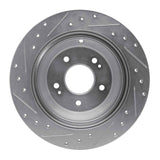 Dynamic Friction 2009-2020 Genesis G80 Rear Right Drilled & Slotted Silver Brake Rotor by Dynamic Friction Company 631-03039R