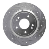 Dynamic Friction 2009-2020 Genesis G80 Rear Right Drilled & Slotted Silver Brake Rotor by Dynamic Friction Company 631-03039R