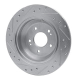 Dynamic Friction 2009-2020 Genesis G80 Rear Right Drilled & Slotted Silver Brake Rotor by Dynamic Friction Company 631-03039R