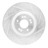 Dynamic Friction 2012-2017 Genesis G80 Front Right Drilled & Slotted Silver Brake Rotor by Dynamic Friction Company 631-03040R