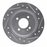 Dynamic Friction 2012-2025 Dodge Attitude (Mexico) Rear Left Drilled & Slotted Silver Brake Rotor by Dynamic Friction Company 631-03041L