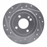 Dynamic Friction 2012-2025 Dodge Attitude (Mexico) Rear Left Drilled & Slotted Silver Brake Rotor by Dynamic Friction Company 631-03041L