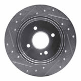 Dynamic Friction 2012-2025 Dodge Attitude (Mexico) Rear Right Drilled & Slotted Silver Brake Rotor by Dynamic Friction Company 631-03041R