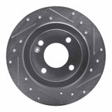 Dynamic Friction 2012-2025 Dodge Attitude (Mexico) Rear Right Drilled & Slotted Silver Brake Rotor by Dynamic Friction Company 631-03041R
