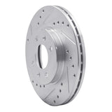 Dynamic Friction 2012-2025 Dodge Attitude (Mexico) Front Left Drilled & Slotted Silver Brake Rotor by Dynamic Friction Company 631-03042L