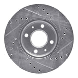 Dynamic Friction 2012-2025 Dodge Attitude (Mexico) Front Left Drilled & Slotted Silver Brake Rotor by Dynamic Friction Company 631-03042L