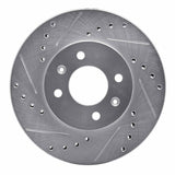 Dynamic Friction 2012-2025 Dodge Attitude (Mexico) Front Left Drilled & Slotted Silver Brake Rotor by Dynamic Friction Company 631-03042L