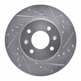 Dynamic Friction 2012-2025 Dodge Attitude (Mexico) Front Right Drilled & Slotted Silver Brake Rotor by Dynamic Friction Company 631-03042R
