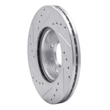 Dynamic Friction 2012-2025 Dodge Attitude (Mexico) Front Right Drilled & Slotted Silver Brake Rotor by Dynamic Friction Company 631-03042R