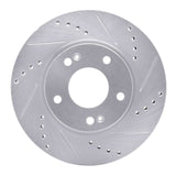 R1 Concepts 2001-2005 Hyundai Santa Fe Front Right Drilled & Slotted Silver Brake Rotor by R1 Concepts 631-03043R