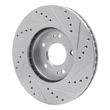R1 Concepts 2001-2006 Hyundai Santa Fe Front Left Drilled & Slotted Silver Brake Rotor by R1 Concepts 631-03045L