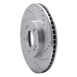 R1 Concepts 2001-2006 Hyundai Santa Fe Front Right Drilled & Slotted Silver Brake Rotor by R1 Concepts 631-03045R