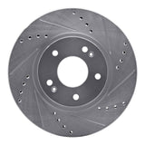 R1 Concepts 2001-2006 Hyundai Santa Fe Front Right Drilled & Slotted Silver Brake Rotor by R1 Concepts 631-03045R