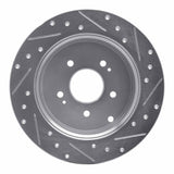 Dynamic Friction 2007-2009 Hyundai Santa Fe Rear Left Drilled & Slotted Silver Brake Rotor by Dynamic Friction Company 631-03046L