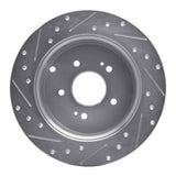 Dynamic Friction 2007-2009 Hyundai Santa Fe Rear Right Drilled & Slotted Silver Brake Rotor by Dynamic Friction Company 631-03046R
