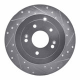 Dynamic Friction 2007-2009 Hyundai Santa Fe Rear Right Drilled & Slotted Silver Brake Rotor by Dynamic Friction Company 631-03046R