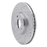 Dynamic Friction 2007-2012 Hyundai Veracruz Front Left Drilled & Slotted Silver Brake Rotor by Dynamic Friction Company 631-03047L