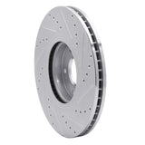 Dynamic Friction 2007-2012 Hyundai Veracruz Front Left Drilled & Slotted Silver Brake Rotor by Dynamic Friction Company 631-03047L