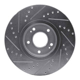 Dynamic Friction 2007-2012 Hyundai Veracruz Front Right Drilled & Slotted Silver Brake Rotor by Dynamic Friction Company 631-03047R