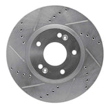 Dynamic Friction 2007-2012 Hyundai Veracruz Rear Left Drilled & Slotted Silver Brake Rotor by Dynamic Friction Company 631-03048L