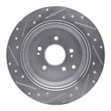 Dynamic Friction 2007-2012 Hyundai Veracruz Rear Right Drilled & Slotted Silver Brake Rotor by Dynamic Friction Company 631-03048R