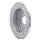 Dynamic Friction 2007-2012 Hyundai Veracruz Rear Right Drilled & Slotted Silver Brake Rotor by Dynamic Friction Company 631-03048R