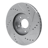 Dynamic Friction 2007-2009 Hyundai Santa Fe Front Left Drilled & Slotted Silver Brake Rotor by Dynamic Friction Company 631-03049L