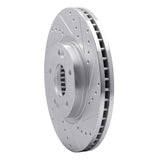 Dynamic Friction 2007-2009 Hyundai Santa Fe Front Right Drilled & Slotted Silver Brake Rotor by Dynamic Friction Company 631-03049R