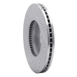 Dynamic Friction 2007-2009 Hyundai Santa Fe Front Right Drilled & Slotted Silver Brake Rotor by Dynamic Friction Company 631-03049R
