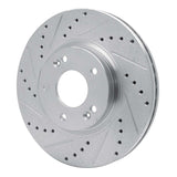 Dynamic Friction 2010-2013 Hyundai Santa Fe Front Left Drilled & Slotted Silver Brake Rotor by Dynamic Friction Company 631-03051L