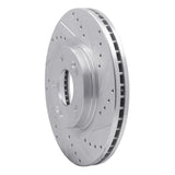 Dynamic Friction 2010-2013 Hyundai Santa Fe Front Right Drilled & Slotted Silver Brake Rotor by Dynamic Friction Company 631-03051R