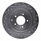 Dynamic Friction 2016-2022 Hyundai Tucson Rear Left Drilled & Slotted Silver Brake Rotor by Dynamic Friction Company 631-03052L