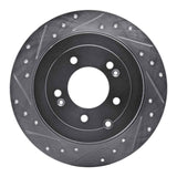 Dynamic Friction 2016-2022 Hyundai Tucson Rear Left Drilled & Slotted Silver Brake Rotor by Dynamic Friction Company 631-03052L