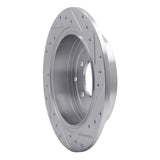 Dynamic Friction 2016-2022 Hyundai Tucson Rear Left Drilled & Slotted Silver Brake Rotor by Dynamic Friction Company 631-03052L