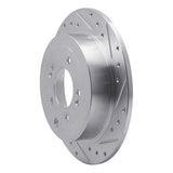 Dynamic Friction 2016-2022 Hyundai Tucson Rear Right Drilled & Slotted Silver Brake Rotor by Dynamic Friction Company 631-03052R