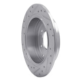 Dynamic Friction 2016-2022 Hyundai Tucson Rear Right Drilled & Slotted Silver Brake Rotor by Dynamic Friction Company 631-03052R