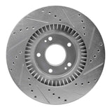 Dynamic Friction 2013-2020 Hyundai Santa Fe Front Left Drilled & Slotted Silver Brake Rotor by Dynamic Friction Company 631-03053L