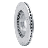 Dynamic Friction 2013-2020 Hyundai Santa Fe XL Front Right Drilled & Slotted Silver Brake Rotor by Dynamic Friction Company 631-03053R