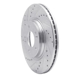 Dynamic Friction 2015-2025 Hyundai Tucson Front Left Drilled & Slotted Silver Brake Rotor by Dynamic Friction Company 631-03054L