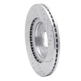 Dynamic Friction 2015-2025 Hyundai Tucson Front Left Drilled & Slotted Silver Brake Rotor by Dynamic Friction Company 631-03054L