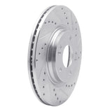 Dynamic Friction 2015-2025 Hyundai Veloster Front Right Drilled & Slotted Silver Brake Rotor by Dynamic Friction Company 631-03054R