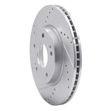 Dynamic Friction 2017-2022 Hyundai Ioniq Front Left Drilled & Slotted Silver Brake Rotor by Dynamic Friction Company 631-03055L