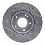 Dynamic Friction 2017-2022 Hyundai Ioniq Front Right Drilled & Slotted Silver Brake Rotor by Dynamic Friction Company 631-03055R