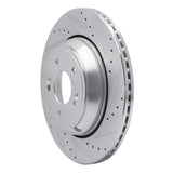 Dynamic Friction 2018-2023 Genesis G70 Rear Right Drilled & Slotted Silver Brake Rotor by Dynamic Friction Company 631-03056R