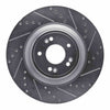 R1 Concepts 2018-2020 Genesis G80 Front Right Drilled & Slotted Silver Brake Rotor