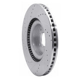 Dynamic Friction 2018-2020 Genesis G80 Front Right Drilled & Slotted Silver Brake Rotor by Dynamic Friction Company 631-03057R